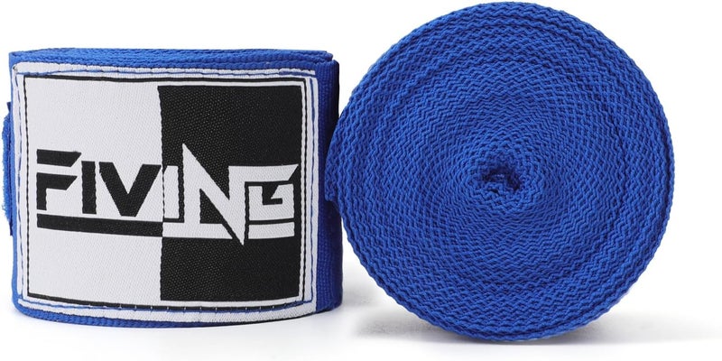 FIVING Boxing Hand Wraps Inner Gloves for Men Women, 180 Inch Elasticated Thumb Loop Bandages, Wrist Wrap Protection Muay Thai MMA Kickboxing Martial Arts Punching Bag Training - Image 1